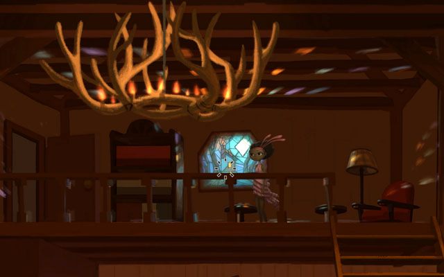 Zabierz szybkę z witraża - Wioska | Rozdział 1 - Vella | Broken Age - Broken Age - poradnik do gry