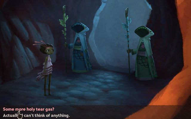 Poproś strażników o pojemnik na gaz - Wioska | Rozdział 1 - Vella | Broken Age - Broken Age - poradnik do gry