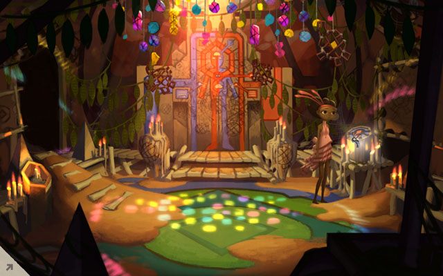 Użyj ozdoby z domu Curtisa - Wioska | Rozdział 1 - Vella | Broken Age - Broken Age - poradnik do gry