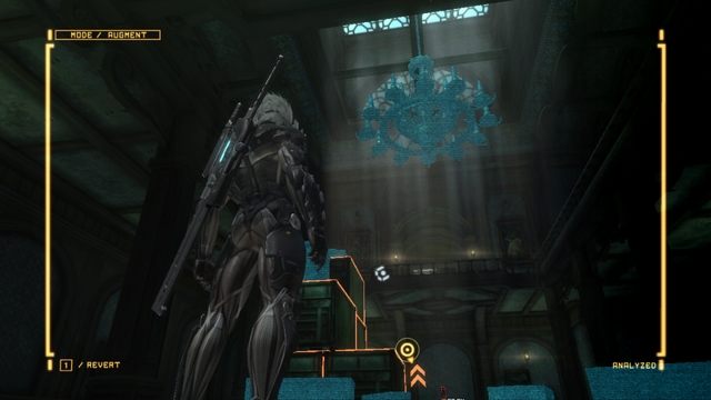 Na żyrandolu powyżej znajdziesz nośnik danych. - R-01 Coup dEtat | Kampania - opis przejścia Metal Gear Rising Revengeance - Metal Gear Rising: Revengeance - poradnik do gry