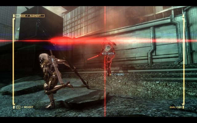 Lewus, na którego trafisz tuż na początku misji. - R-05 Escape From Denver | Kampania - opis przejścia - Metal Gear Rising: Revengeance - poradnik do gry