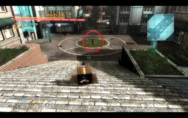 Gekko Mimic, czekający na dole schodów. - R-05 Escape From Denver | Kampania - opis przejścia - Metal Gear Rising: Revengeance - poradnik do gry