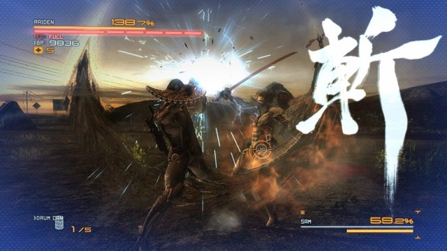 Parowanie ataków to podstawa tego starcia. - R-06 Badlands Showdown | Kampania - opis przejścia - Metal Gear Rising: Revengeance - poradnik do gry