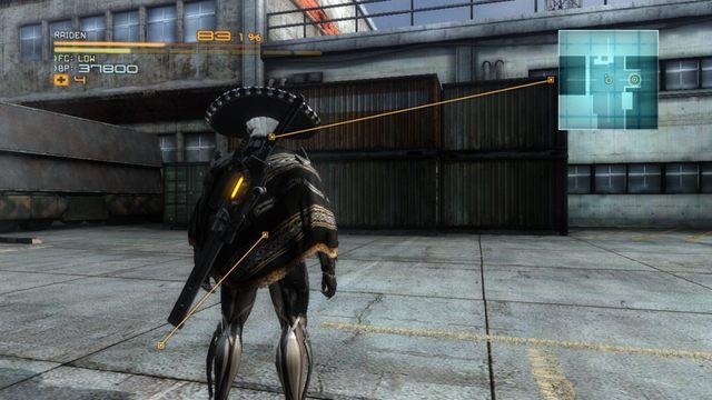 Wewnątrz tych kontenerów znajduje się ostatni cyborg w pudełku. - R-07 Assassination Attempt | Kampania - opis przejścia - Metal Gear Rising: Revengeance - poradnik do gry