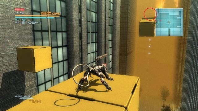 Wysoko nad ziemia kolejny nośnik danych. - VR Training - Platforming | DLC - Blade Wolf - opis przejścia - Metal Gear Rising: Revengeance - poradnik do gry