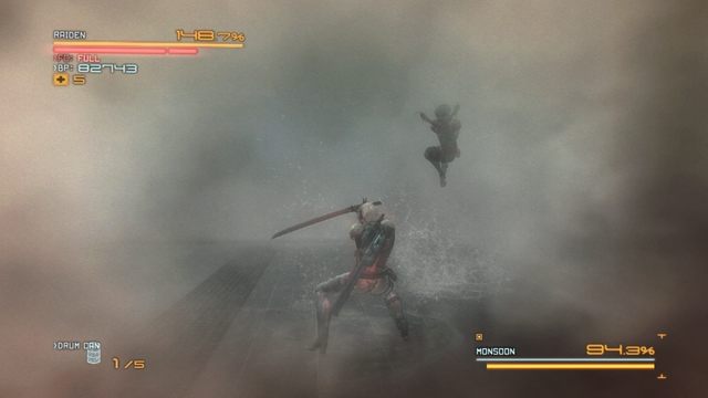 Efekt granatu fosforowego zastosowanego przez Monsoona. - Monsoon | Bossowie Metal Gear Rising Revengeance - Metal Gear Rising: Revengeance - poradnik do gry