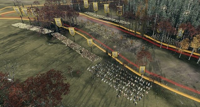 Oddziały przygotowane do uderzenia na kolumnę wroga. Ta walka zakończy się w kilka minut. - Walka | Porady ogólne Rome II - Cezar w Galii - Total War: Rome II - Cezar w Galii - poradnik do gry
