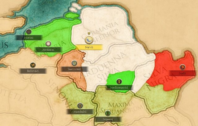 Już w ciągu kilku tur zjednamy sobie kilka plemion oraz stworzymy nowych wrogów. - Dyplomacja | Porady ogólne Rome II - Cezar w Galii - Total War: Rome II - Cezar w Galii - poradnik do gry