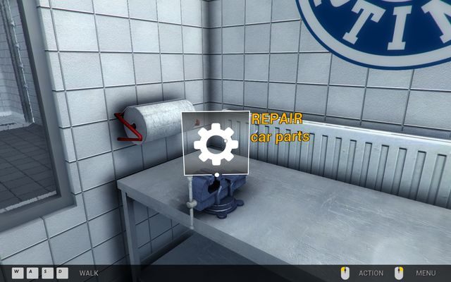 Ostatnim ważnym elementem składowym garażu jest stanowisko do naprawy zużytych części - Drugi garaż - Spacery po garażach - Car Mechanic Simulator 2014 - poradnik do gry