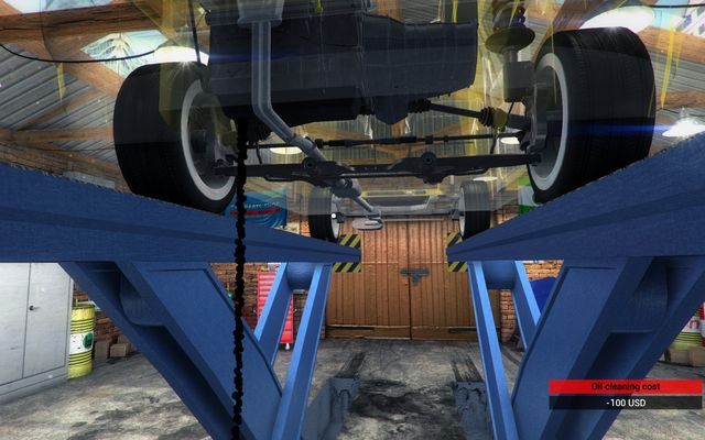 Przed wlaniem nowego oleju najpierw wypuść zużyty płyn. - Zlecenie nr 12 - Revton Van - Zlecenia - Pierwszy garaż - Car Mechanic Simulator 2014 - poradnik do gry