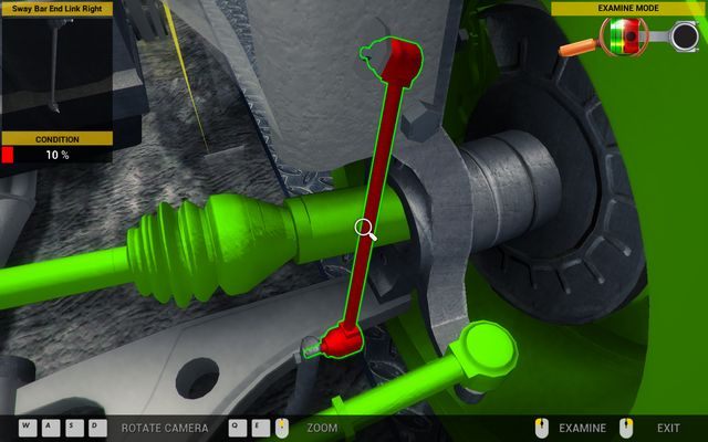 Kłopotliwa część znajduje się tuż za kołem. - Zlecenie nr 14 - Vulcan Family - Zlecenia - Pierwszy garaż - Car Mechanic Simulator 2014 - poradnik do gry