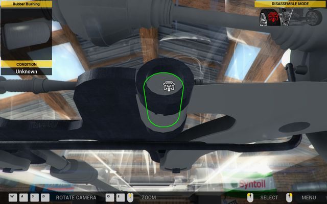 Przednie tuleje zlokalizujesz w otworach po lewej stronie wahacza prawego oraz po prawej lewego wahacza. - Zlecenie nr 20 - Genesis Town - Zlecenia - Pierwszy garaż - Car Mechanic Simulator 2014 - poradnik do gry