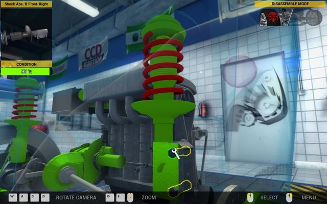 Przedostanie się do sprężyn wymaga demontażu praktycznie całego układu zawieszenia. - Zlecenie nr 29 - Revton Wind - Zlecenia - Drugi garaż - Car Mechanic Simulator 2014 - poradnik do gry