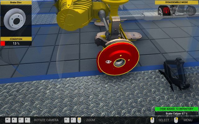 Tak uszkodzona tarcza hamulcowa powoduje szybsz zużycie klocków hamulcowych. - Zlecenie nr 43 - Revton Van - Zlecenia - Drugi garaż - Car Mechanic Simulator 2014 - poradnik do gry