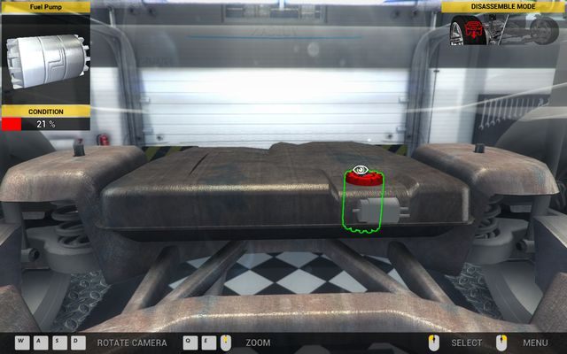 Pompa paliwowa jest schowana za filtrem paliwa. - Zlecenie nr 46 - Vulcan Family - Zlecenia - Trzeci garaż - Car Mechanic Simulator 2014 - poradnik do gry