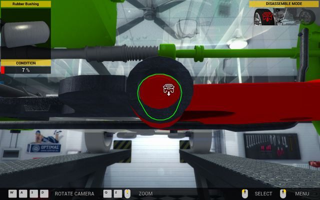 Wymiany wahacza dokonujemy przy podniesionym samochodzie. - Zlecenie nr 69 - Olsen Grand - Zlecenia - Trzeci garaż - Car Mechanic Simulator 2014 - poradnik do gry