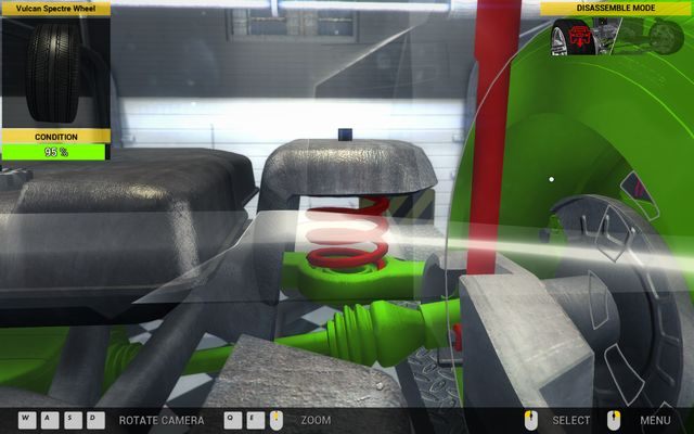 Wymiana sprężyny wiąże się z demontażem tłumika. - Zlecenie nr 65 - Vulcan Spectre - Zlecenia - Trzeci garaż - Car Mechanic Simulator 2014 - poradnik do gry