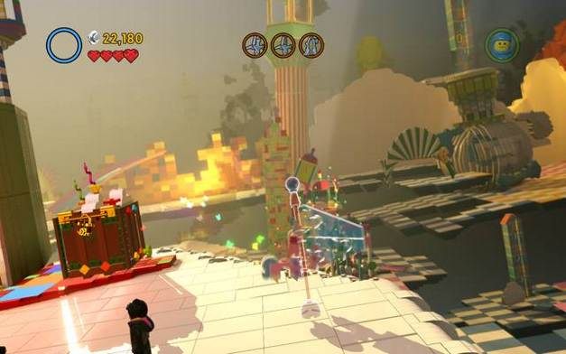 Niszcz przezroczyste chorągiewki - Ucieczka z Chmurokukułkowa | Wątek fabularny w LEGO Przygoda gra wideo - LEGO Przygoda gra wideo - poradnik do gry