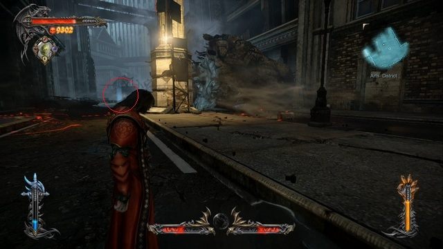 W oddali widać Skrzynię Bólu - po drodze czeka cię przeprawa przez miny. - Misja 8 - The Hooded Man | Klejnoty - I przejście - Castlevania: Lords of Shadow 2 - poradnik do gry
