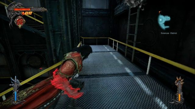 Na obrazku widoczna drabina prowadząca do Memoriału i schody na górę. - Misja 4 - Next Stop - Castlevania | Memoriały i Pamiętniki - I przejście - Castlevania: Lords of Shadow 2 - poradnik do gry