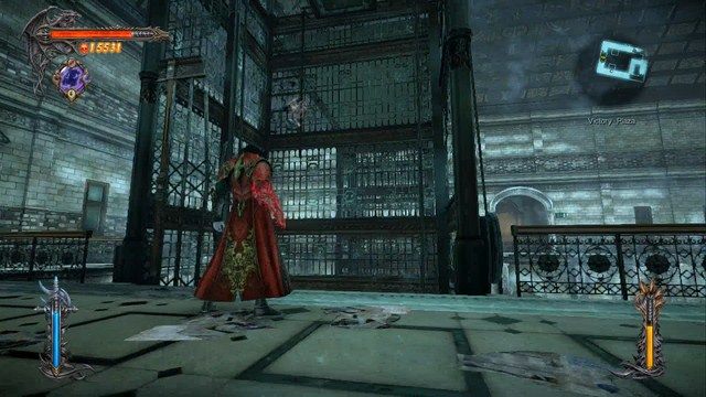 Szyb windy, w którym znajdziesz drabinę do wspięcia się na górę. - Victory Plaza | Znajdźki - drugie podejście | Castlevania Lords of Shadow 2 - Castlevania: Lords of Shadow 2 - poradnik do gry