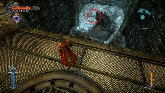 Klejnot Chaosu widoczny pod tobą. - Arts District | Znajdźki - drugie podejście | Castlevania Lords of Shadow 2 - Castlevania: Lords of Shadow 2 - poradnik do gry