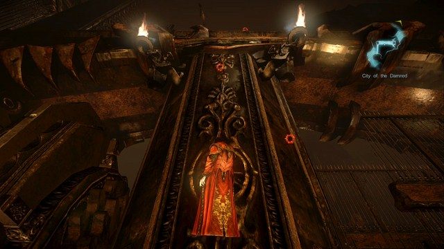 Droga w lewo prowadzi do Stosu Ofiarnego, a na górę do Skrzyni Bólu. - City of the Damned | Znajdźki - drugie podejście | Castlevania Lords of Shadow 2 - Castlevania: Lords of Shadow 2 - poradnik do gry