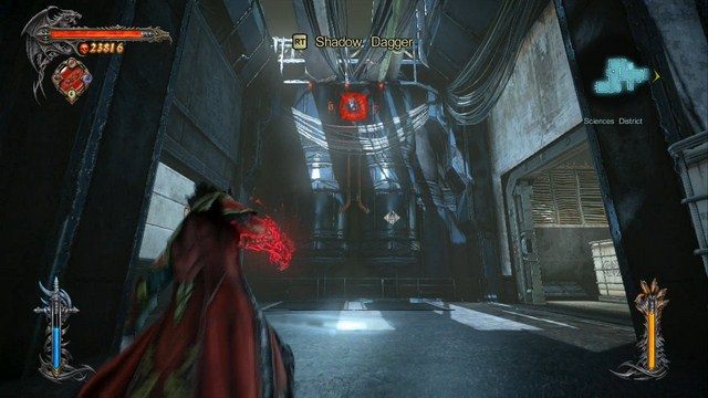 Oto i zbiorniki, w które trzeba rzucić Sztyletami Cienia, by otworzyć przejście. - Sciences District | Znajdźki - drugie podejście | Castlevania Lords of Shadow 2 - Castlevania: Lords of Shadow 2 - poradnik do gry