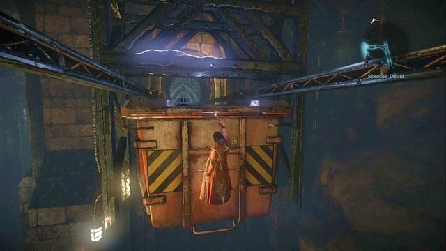 Unikaj elektrycznych bramek, by nie spaść z kontenera. - Misja 4 - Next Stop - Castlevania | Kampania - opis przejścia - Castlevania: Lords of Shadow 2 - poradnik do gry