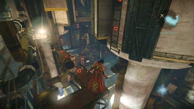 Idąc kładką, po prawej stronie zauważysz drabinę - na górze znajdziesz Klejnot Życia. - Misja 4 - Next Stop - Castlevania | Kampania - opis przejścia - Castlevania: Lords of Shadow 2 - poradnik do gry