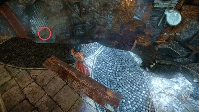 Gdy odzyskasz kontrolę nad postacią, nie idź w stronę zamku (na wprost) tylko odwróć się do tyłu i skieruj w stronę mechanizmu - Misja 7 - Pieces of a Mirror | Kampania - opis przejścia - Castlevania: Lords of Shadow 2 - poradnik do gry