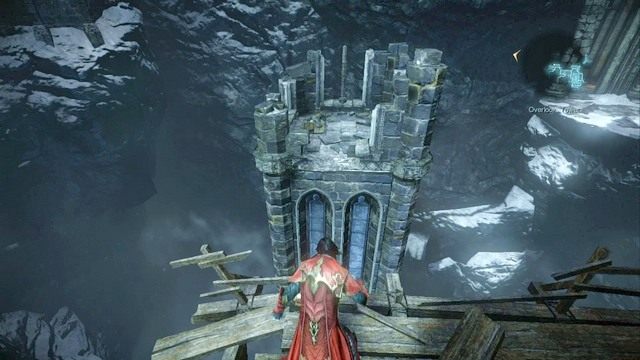 Nieosiągalna dla ciebie wieża ze zwłokami żołnierza. - Misja 7 - Pieces of a Mirror | Kampania - opis przejścia - Castlevania: Lords of Shadow 2 - poradnik do gry