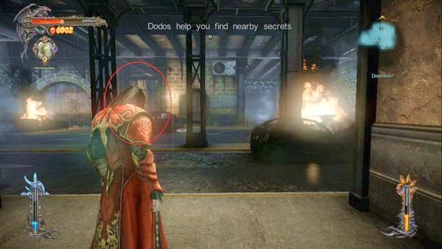 Czerwony okrąg wskazuje miejsce z ukrytymi skarbami. - Misja 8 - The Hooded Man | Kampania - opis przejścia - Castlevania: Lords of Shadow 2 - poradnik do gry