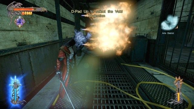 Ogień blokujący przejście - moc Pustki z pewnością sobie poradzi. - Misja 8 - The Hooded Man | Kampania - opis przejścia - Castlevania: Lords of Shadow 2 - poradnik do gry