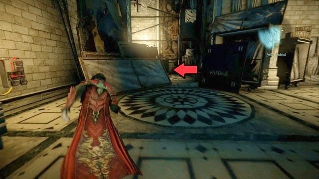 Strzałka pokazuje miejsce ukrytego Memoriału. - Misja 8 - The Hooded Man | Kampania - opis przejścia - Castlevania: Lords of Shadow 2 - poradnik do gry