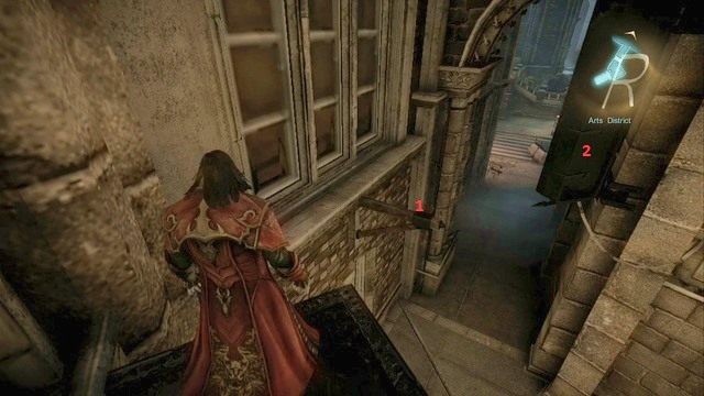 Obrazek pokazuje kolejno kroki w drodze po Skrzynię Bólu. - Misja 8 - The Hooded Man | Kampania - opis przejścia - Castlevania: Lords of Shadow 2 - poradnik do gry