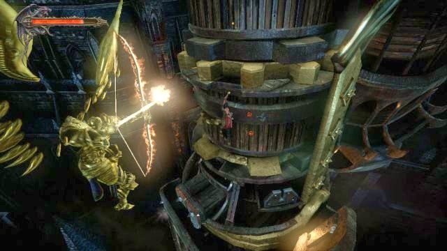 Uważaj na różne mechanizmy, które mogą cię strącić w dół. - Prolog - Castle Siege | Kampania - opis przejścia - Castlevania: Lords of Shadow 2 - poradnik do gry