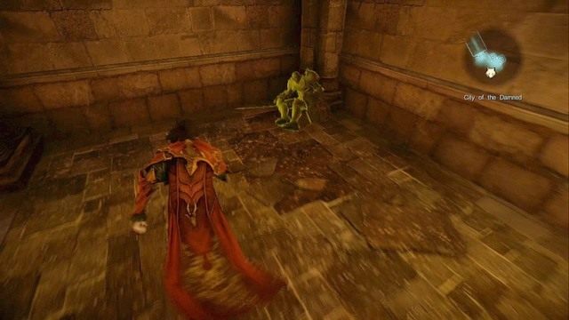 Zwłoki żołnierza leżące na prawo od wyjścia z windy - po drugiej stronie znajdziesz Stos Ofiarny. - Misja 3 - The Antidote | Kampania - opis przejścia - Castlevania: Lords of Shadow 2 - poradnik do gry