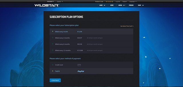 Możliwość przedłużenia gry bezpośrednio przez firmę NCSOFT - Abonament i system płatności | Początki | WildStar - WildStar - przewodnik po grze