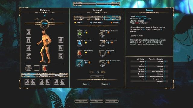 Tak prezentuje się okno ekwipunku. - Rozwój postaci w Blackguards - Klasy postaci | Blackguards - Blackguards - poradnik do gry