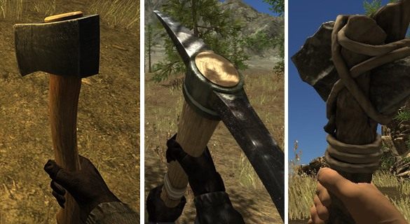 Narzędzia zarówno przydatne do polowania jak i zbierania surowców w grze - Polowanie i Surowce w Rust - Rust - przewodnik przetrwania - poradnik do gry