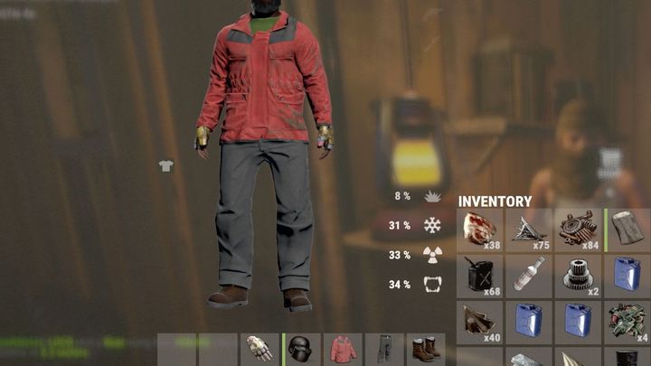 Ubiór stanowi o wielu cechach: odporności na obrażenia, na czynniki zewnętrzne, jak temperatura czy promieniowanie, ale także i o Waszej widoczności - Rust: Porady na start - wskazówki dla początkujących - Rust - przewodnik przetrwania - poradnik do gry