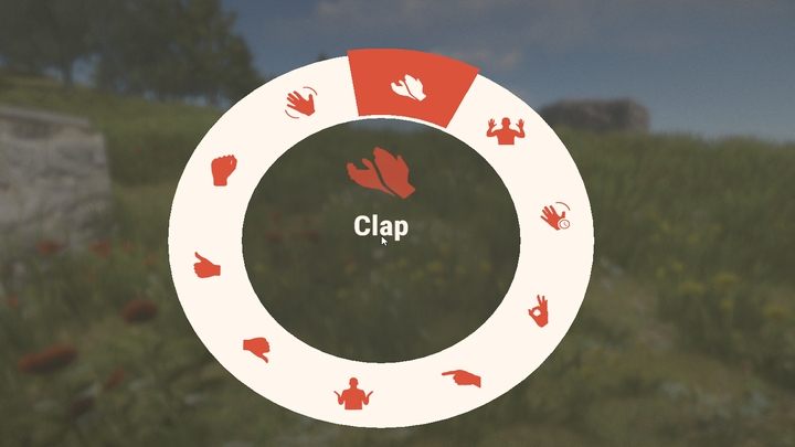 Przytrzymując klawisz interakcji (B) możecie też korzystać z gestów - Rust: Porady na start - wskazówki dla początkujących - Rust - przewodnik przetrwania - poradnik do gry