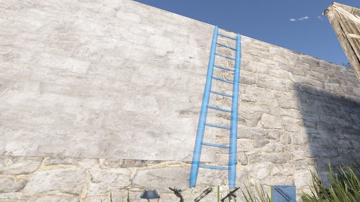 Warto wiedzieć, że drabiny możecie stawiać także na ścianach bazy wroga - Rust: Porady na start - wskazówki dla początkujących - Rust - przewodnik przetrwania - poradnik do gry