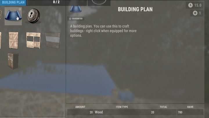 W pierwszej kolejności potrzebujecie przedmiotu jakim jest Plan budowy - Rust: Pierwsza baza - jak budować, ulepszać budynki - Rust - przewodnik przetrwania - poradnik do gry