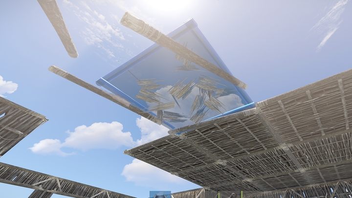 Warto zauważyć, że sufit bez wsporników może być długi jedynie na 3 bloki - Rust: Pierwsza baza - jak budować, ulepszać budynki - Rust - przewodnik przetrwania - poradnik do gry