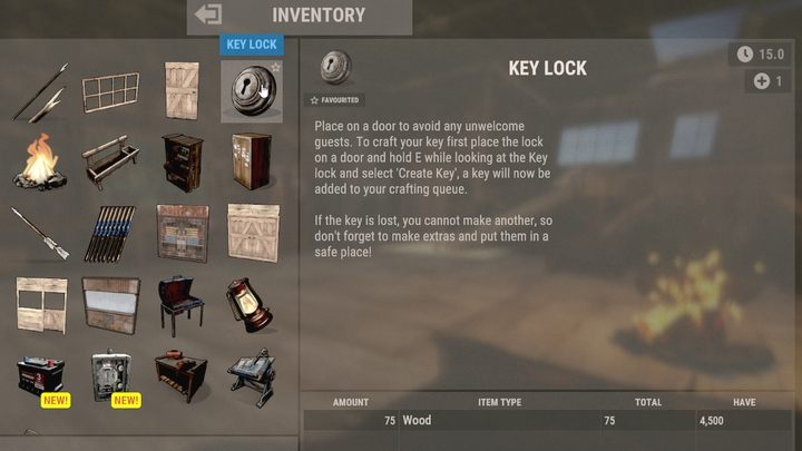 Zamki gwarantują, że nikt bez klucza nie będzie mógł przejść przez drzwi - Rust: Pierwsza baza - jak budować, ulepszać budynki - Rust - przewodnik przetrwania - poradnik do gry