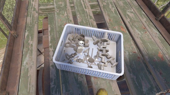 Aby uruchomić pojazd, szukajcie części do samochodu w niebieskich skrzynkach przy pojazdach - Rust: Podstawowy transport - konie, samochody i inne - Rust - przewodnik przetrwania - poradnik do gry