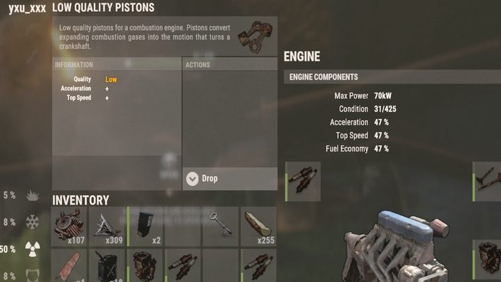 Należy otworzyć maskę, włożyć do środka wszystkie części i zatankować pojazd - Rust: Podstawowy transport - konie, samochody i inne - Rust - przewodnik przetrwania - poradnik do gry