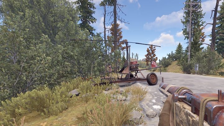 Minikopter, podobnie jak helikopter, pozwalają na transport pasażera - Rust: Podstawowy transport - konie, samochody i inne - Rust - przewodnik przetrwania - poradnik do gry